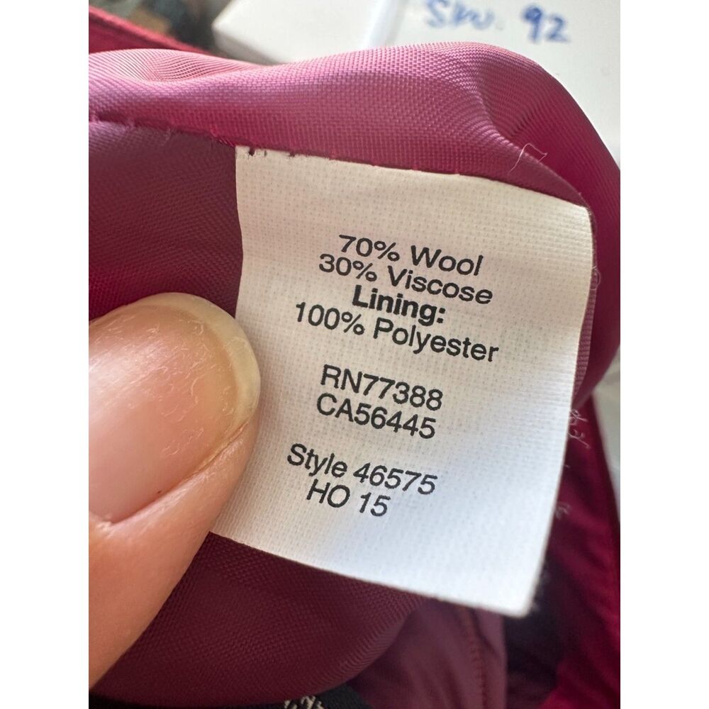 J. Crew The Pencil Skirt Wool Burgundy Size 8 - Picture 5 of 6